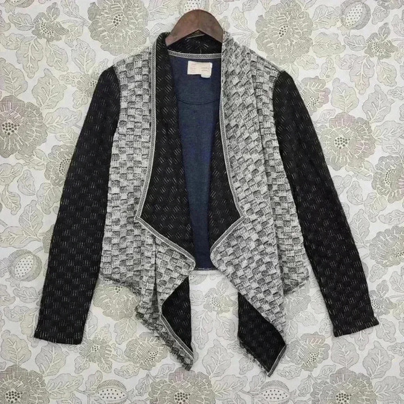 Anthropologie Saturday Sunday Open Front Knit Cardigan Sweater Waterfall Womens - Picture 1 of 6
